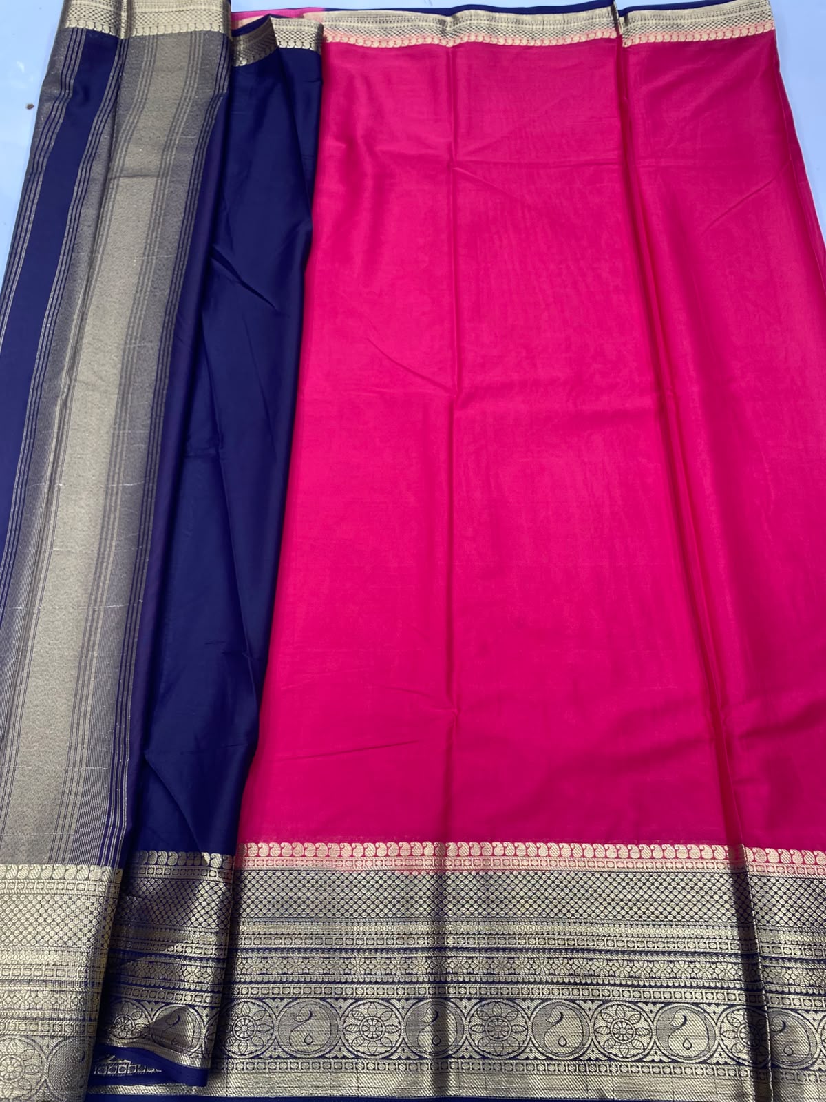 Mysore Crepe Self Saree(3496B-R10)