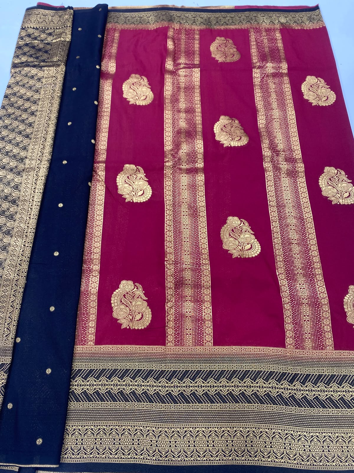 Khaddi Georgette Saree(3490B-R10)