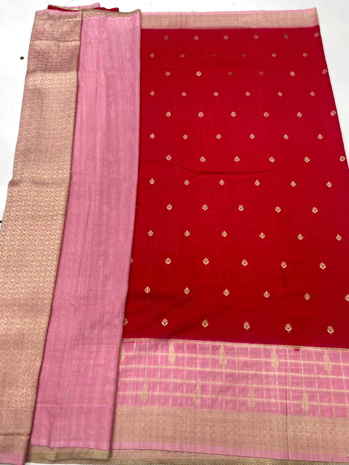 Matka Silk Georgette Saree(3492B-R23)