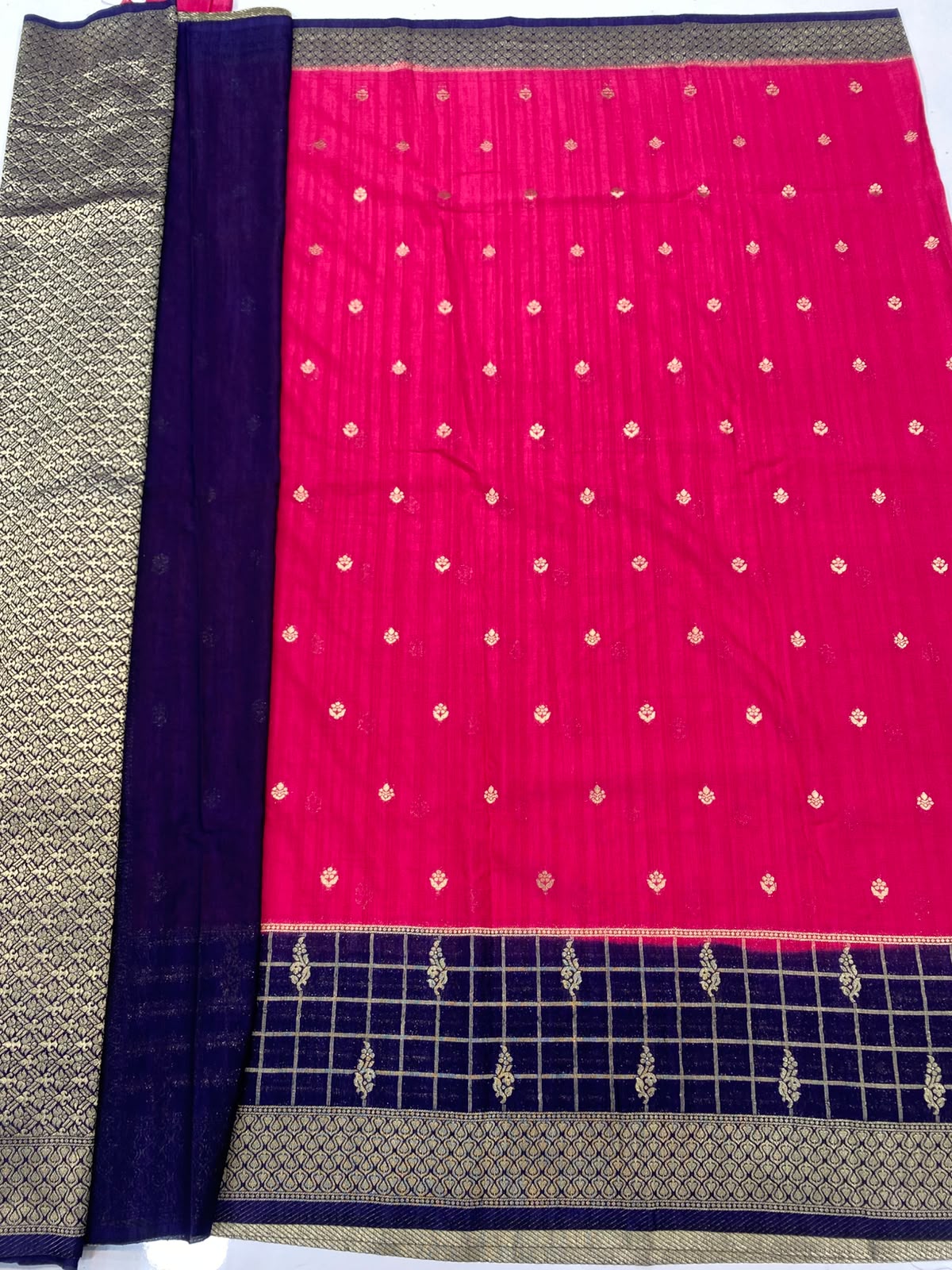 Matka Silk Georgette Saree(3492B-R23)