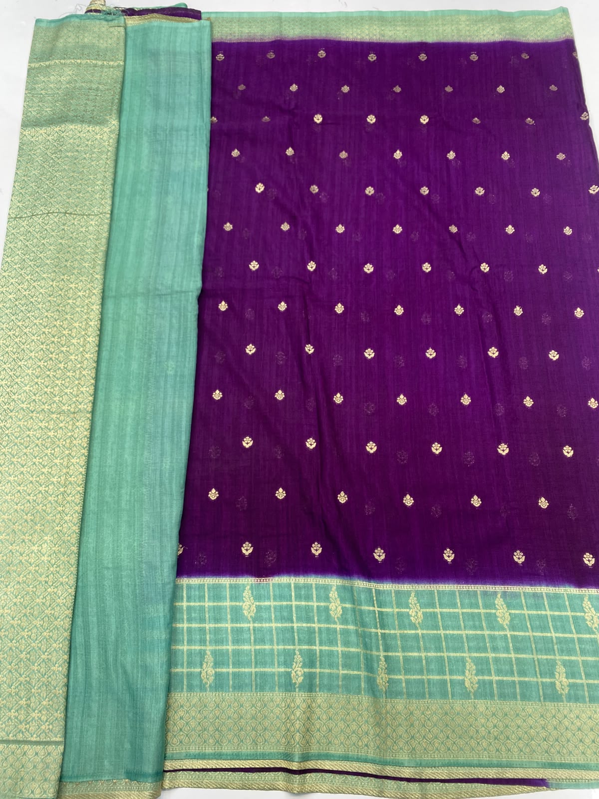 Matka Silk Georgette Saree(3492B-R23)