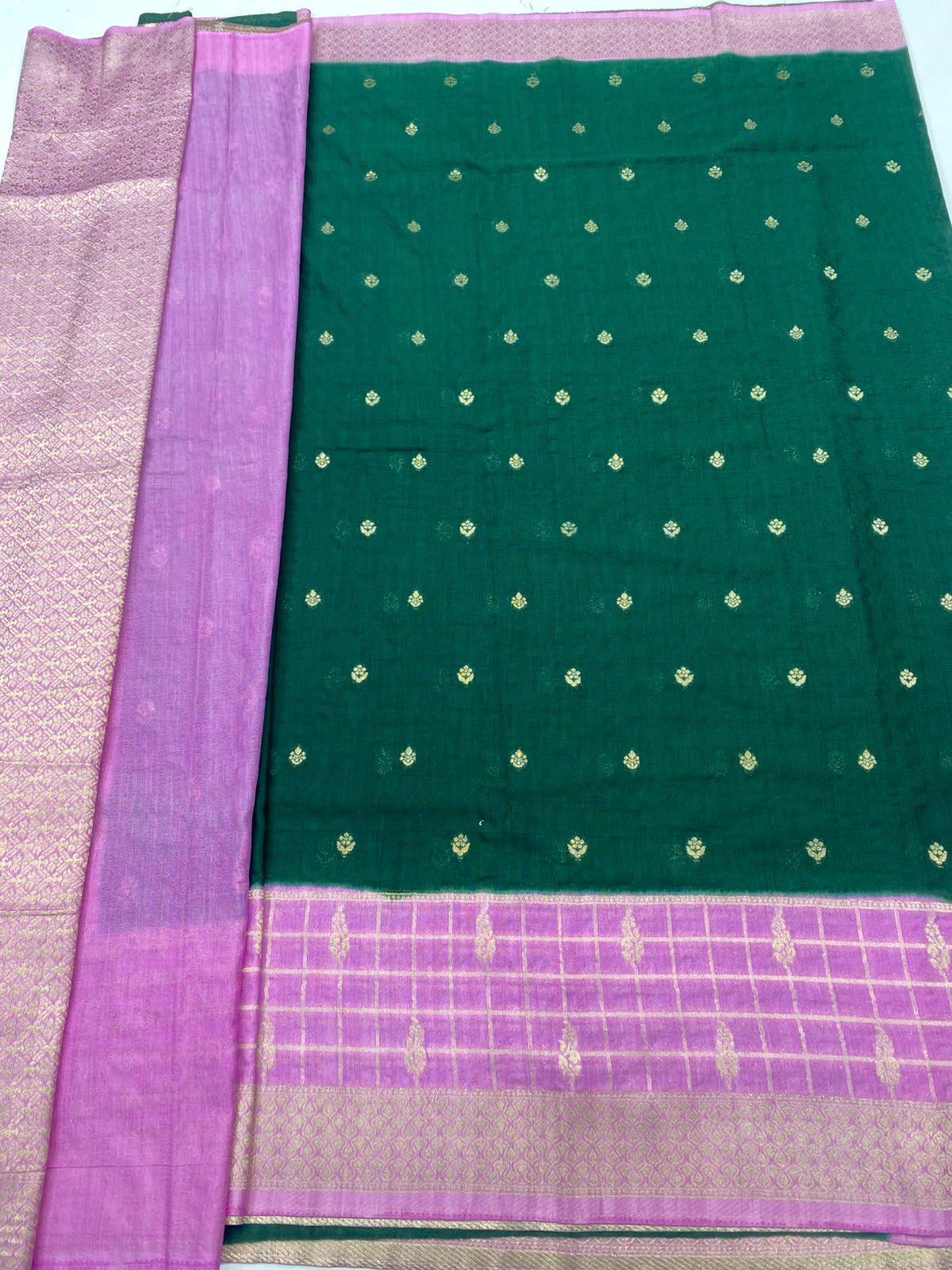 Matka Silk Georgette Saree(3492B-R23)