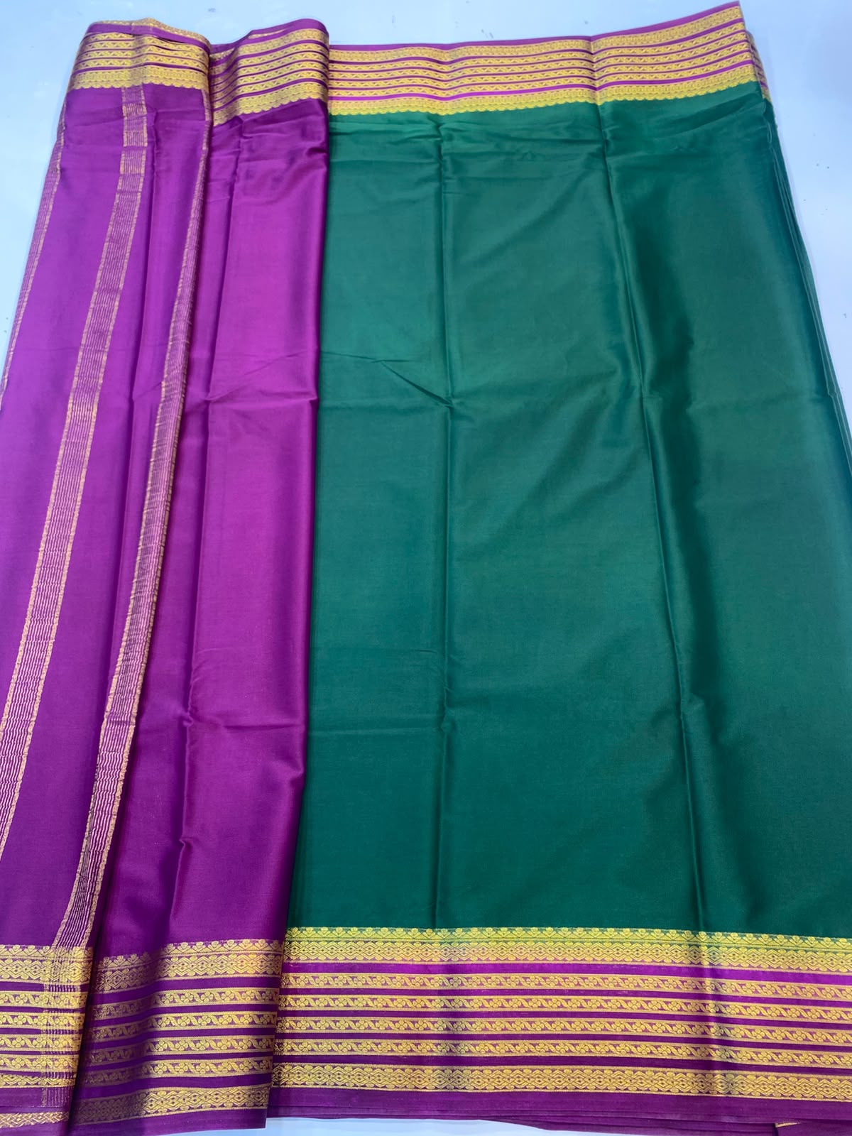 Mysore Crepe Zari Border Saree(3508-R16)