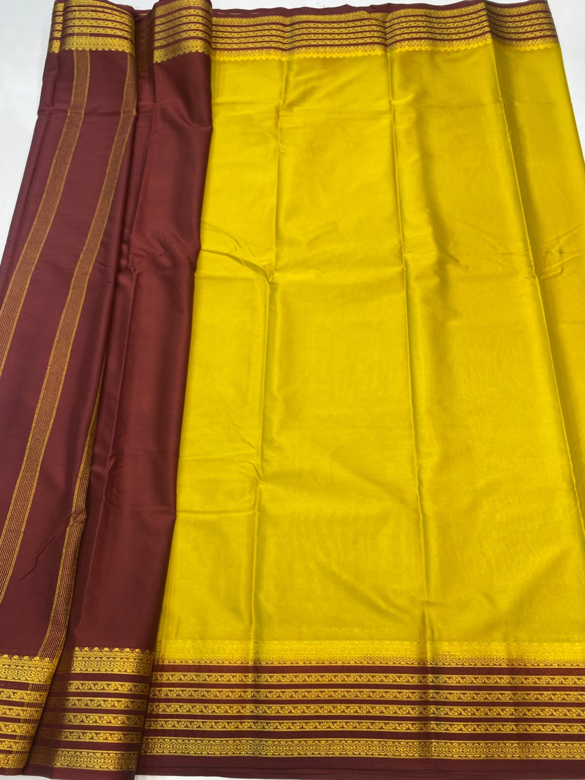 Mysore Crepe Zari Border Saree(3508-R16)