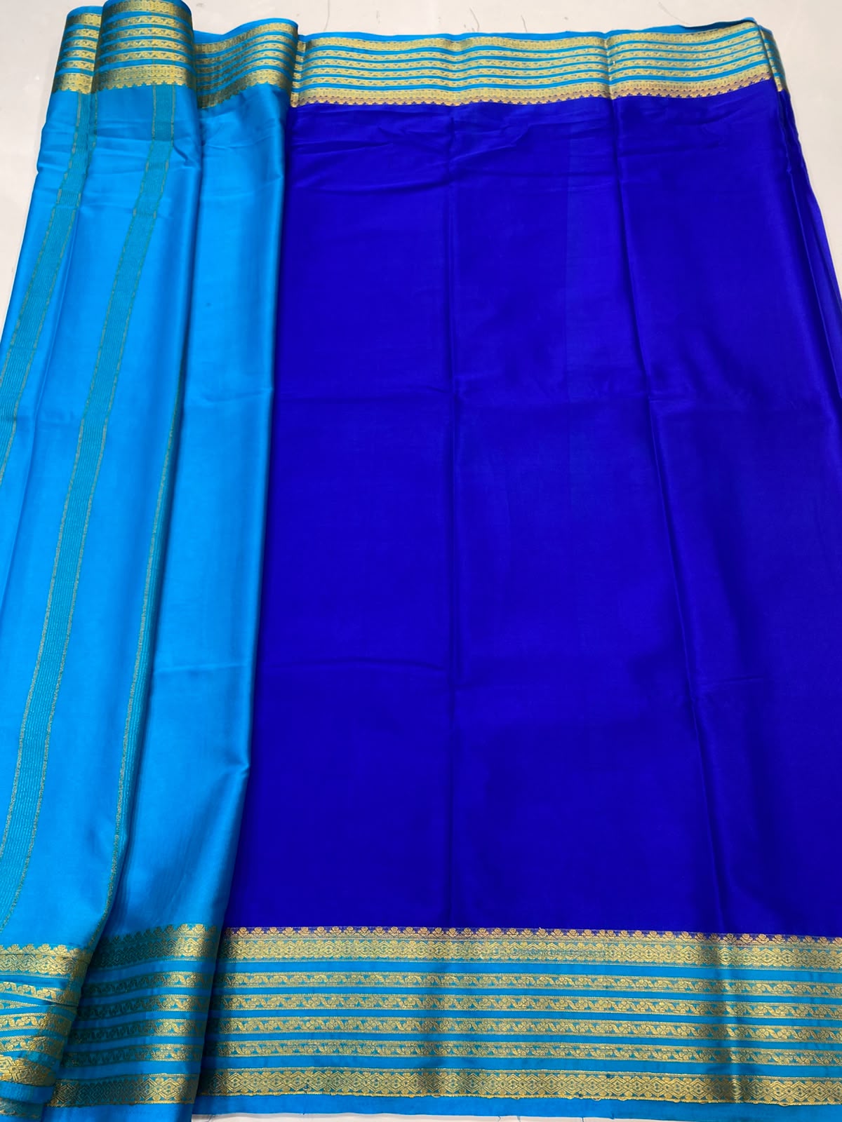 Mysore Crepe Zari Border Saree(3508-R16)