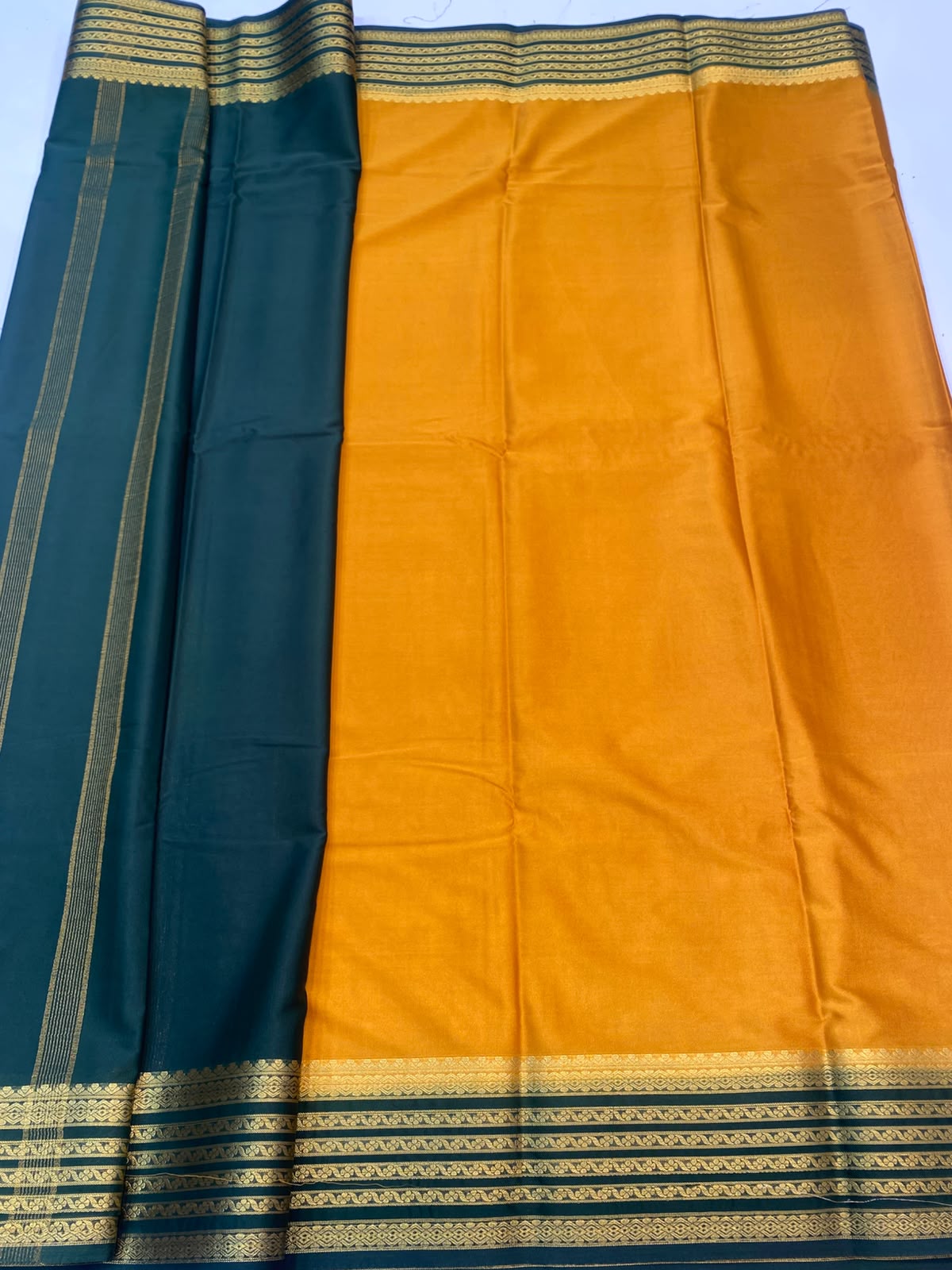 Mysore Crepe Zari Border Saree(3508-R16)