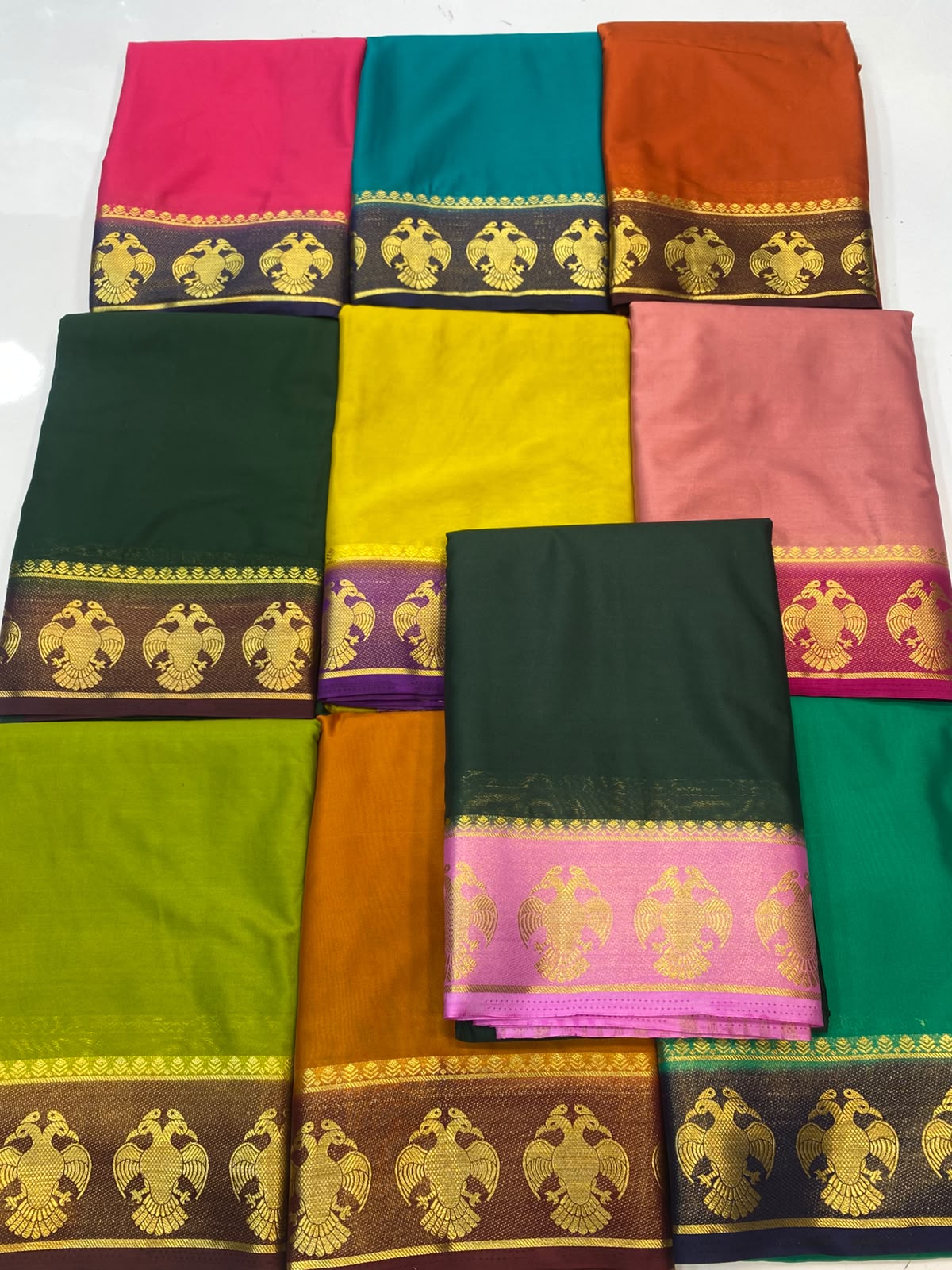 Mysore Crepe Zari Border Saree(3508A-R18)