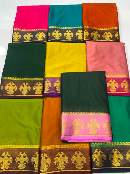 Mysore Crepe Zari Border Saree(3508A-R18)