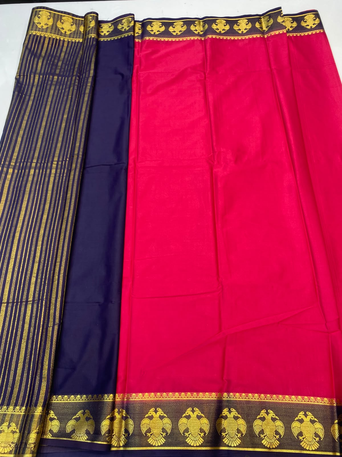 Mysore Crepe Zari Border Saree(3508A-R18)