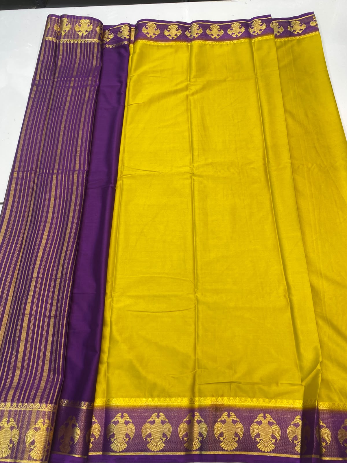 Mysore Crepe Zari Border Saree(3508A-R18)