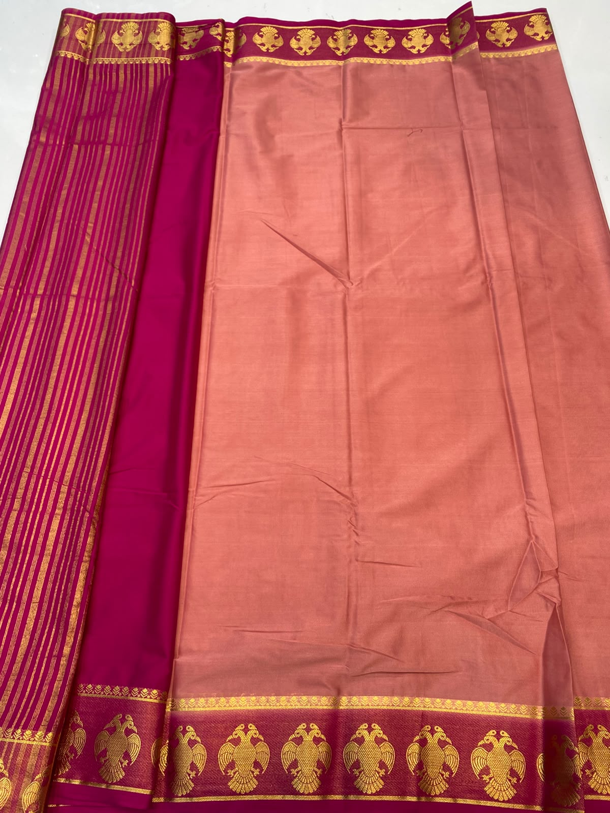 Mysore Crepe Zari Border Saree(3508A-R18)