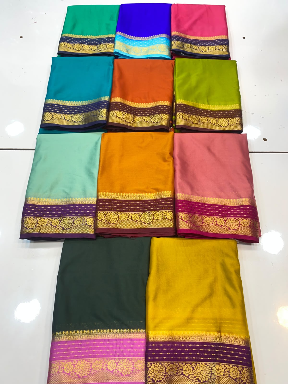 Mysore Crepe Zari Border Saree(3508B-R24)