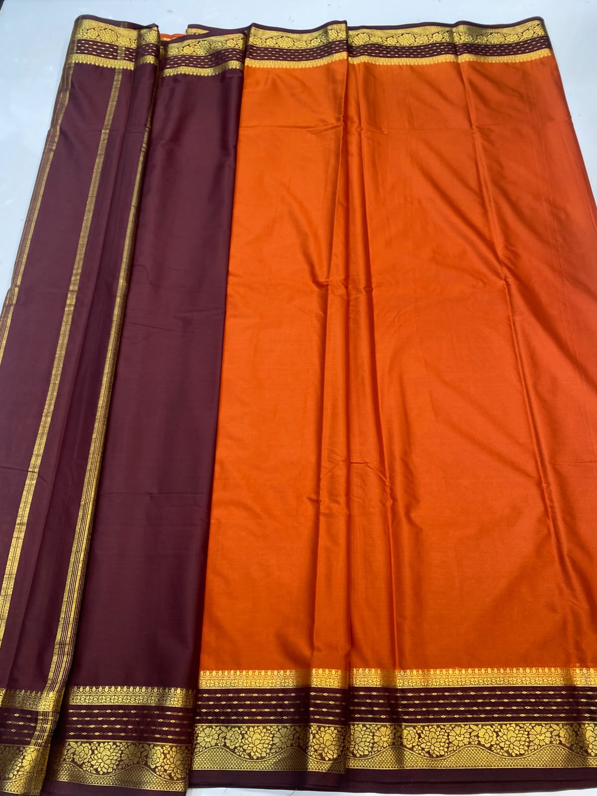 Mysore Crepe Zari Border Saree(3508B-R24)