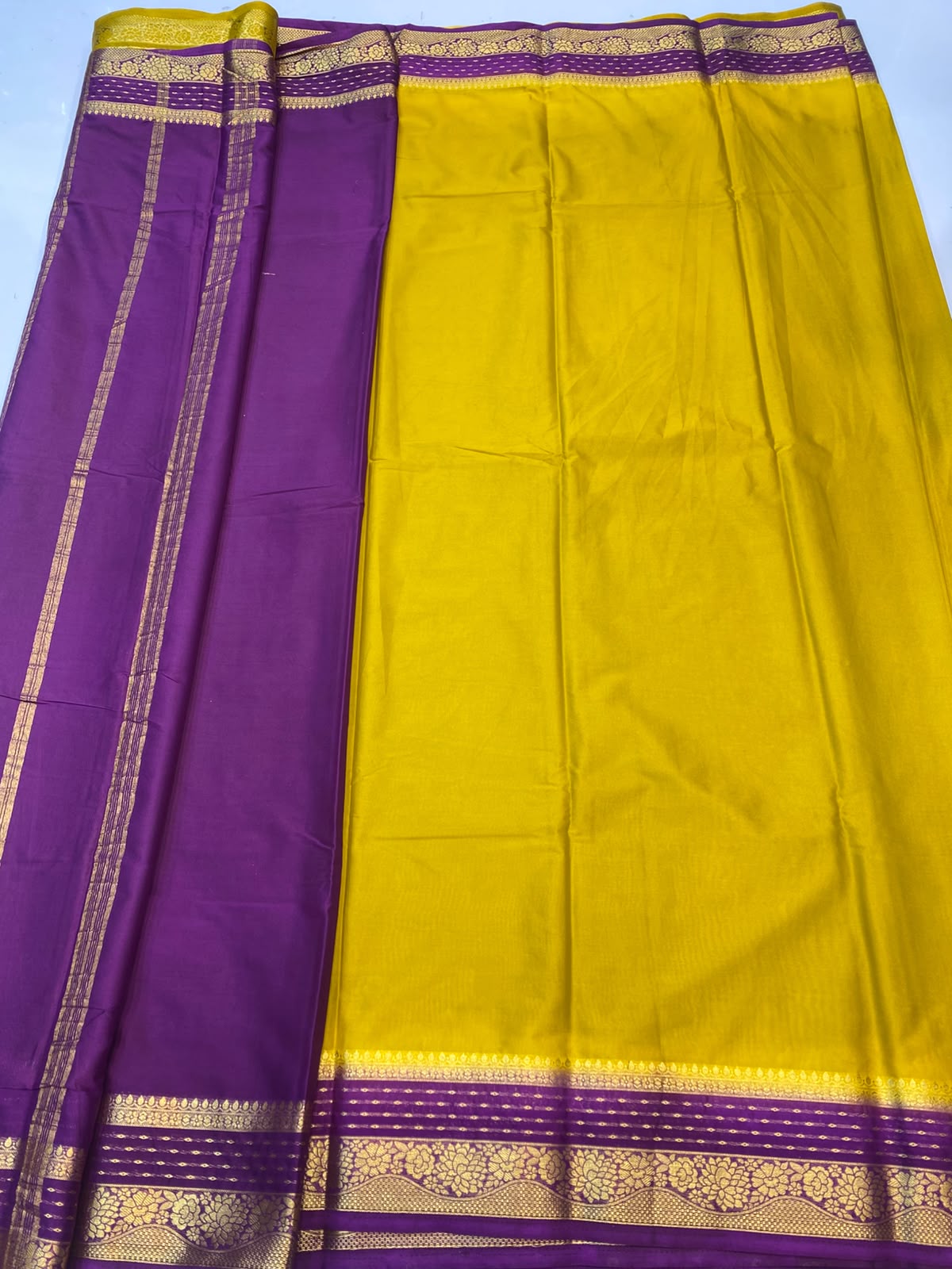 Mysore Crepe Zari Border Saree(3508B-R24)