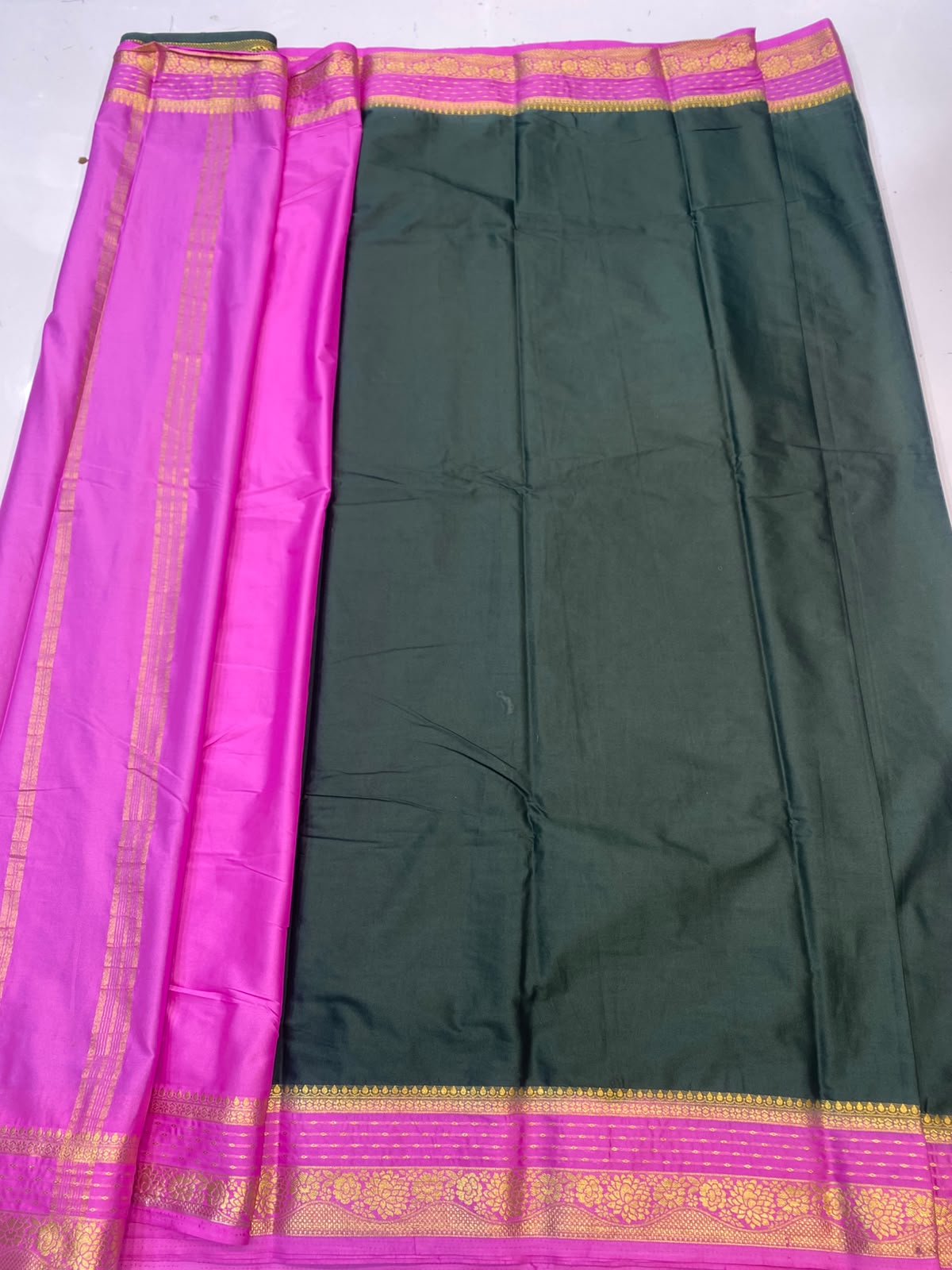 Mysore Crepe Zari Border Saree(3508B-R24)