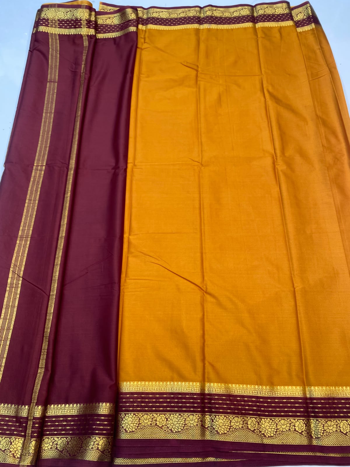 Mysore Crepe Zari Border Saree(3508B-R24)
