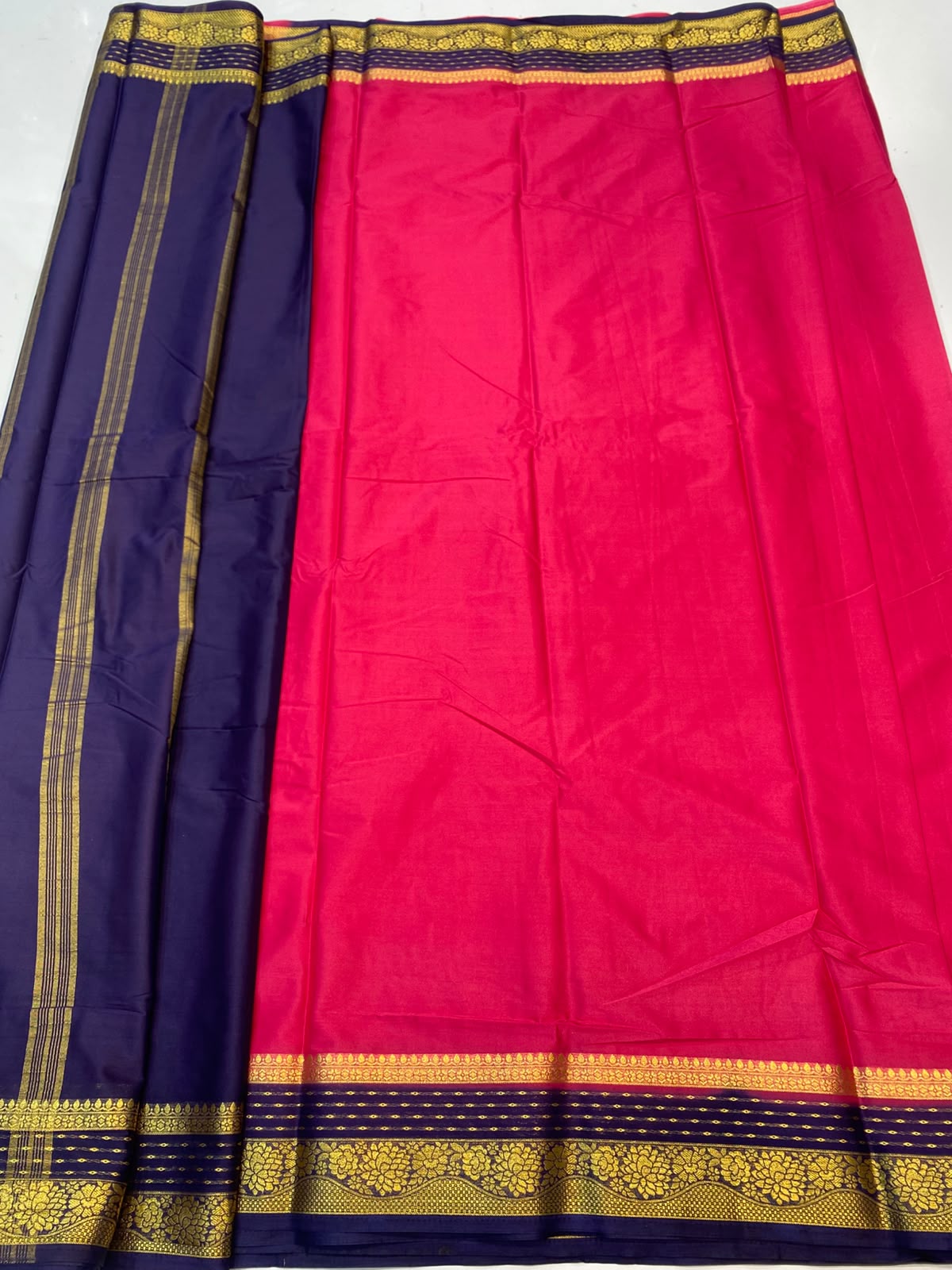 Mysore Crepe Zari Border Saree(3508B-R24)