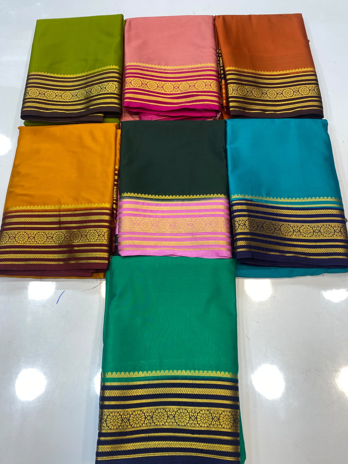 Mysore Crepe Zari Border Saree(3508C-R21)