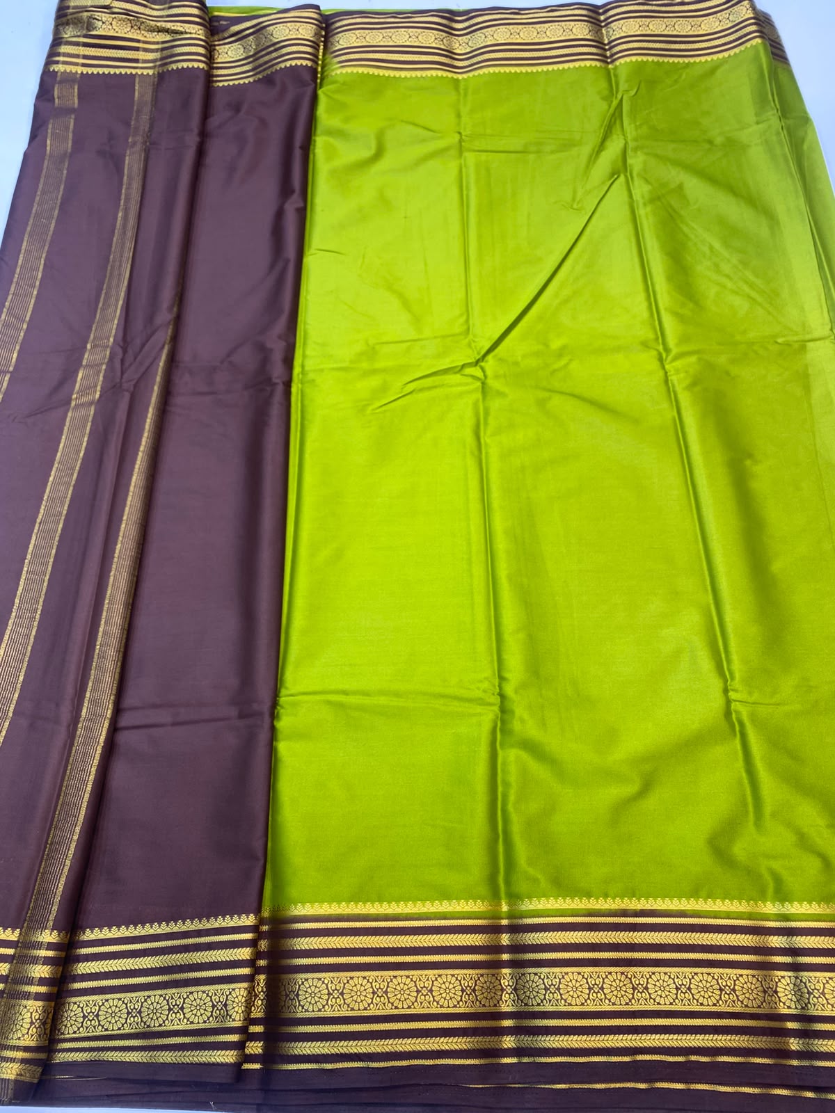 Mysore Crepe Zari Border Saree(3508C-R21)