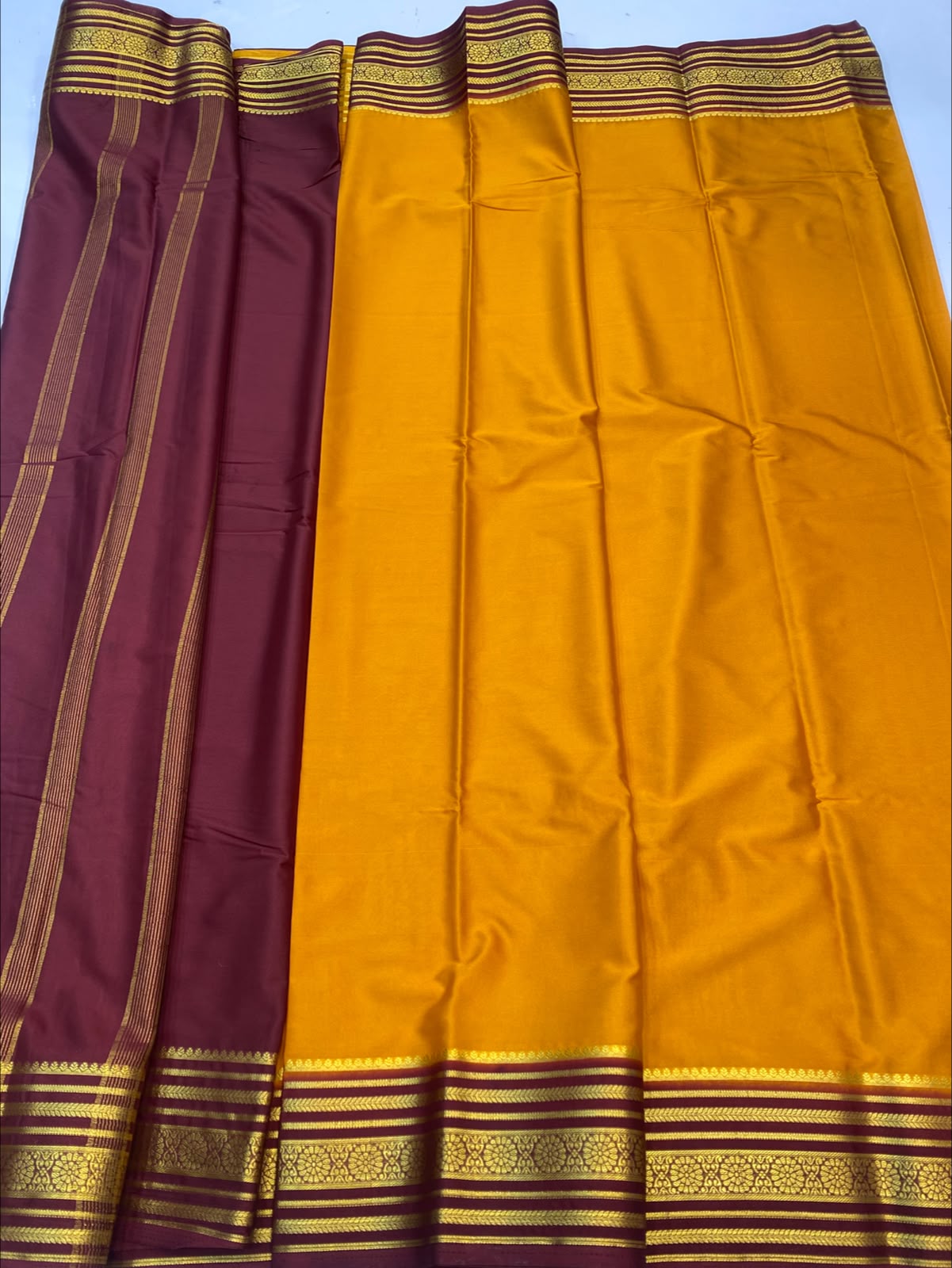 Mysore Crepe Zari Border Saree(3508C-R21)