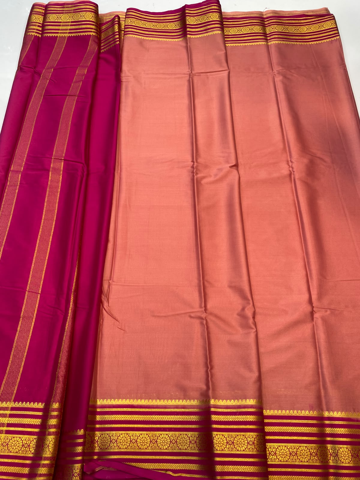 Mysore Crepe Zari Border Saree(3508C-R21)