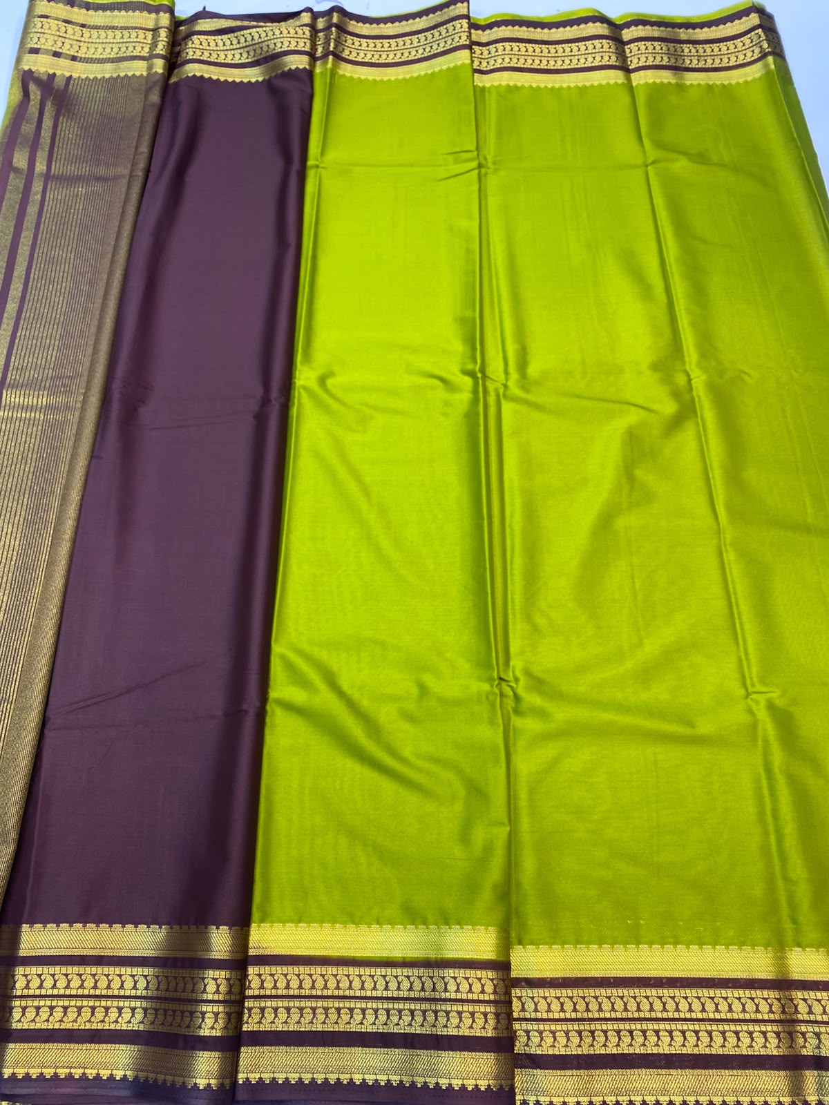 Mysore Crepe Zari Border Saree(3508D-R19)