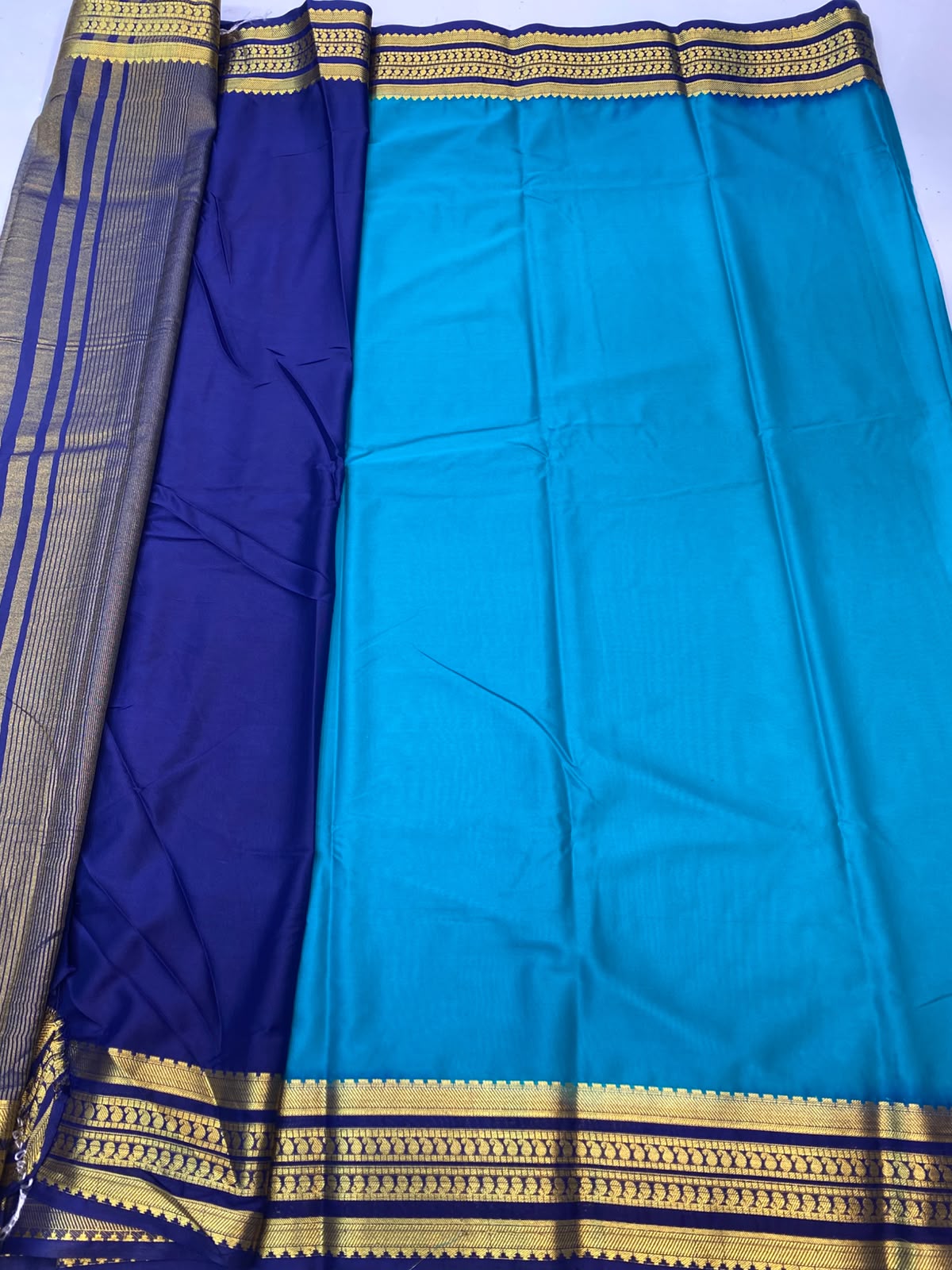 Mysore Crepe Zari Border Saree(3508D-R19)