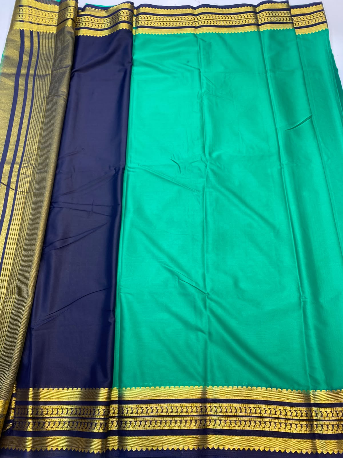 Mysore Crepe Zari Border Saree(3508D-R19)