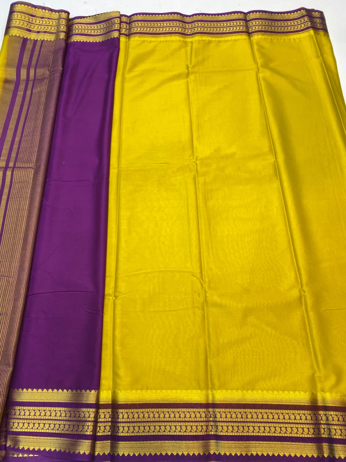 Mysore Crepe Zari Border Saree(3508D-R19)