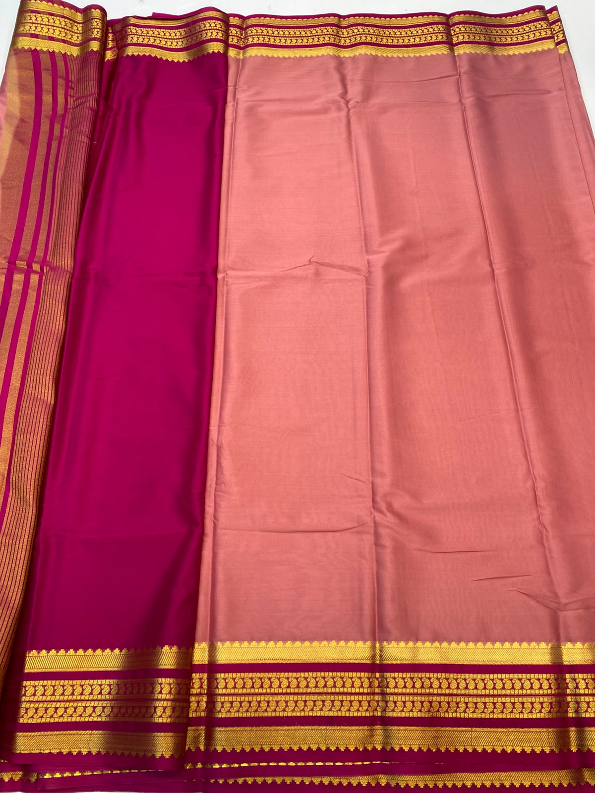 Mysore Crepe Zari Border Saree(3508D-R19)
