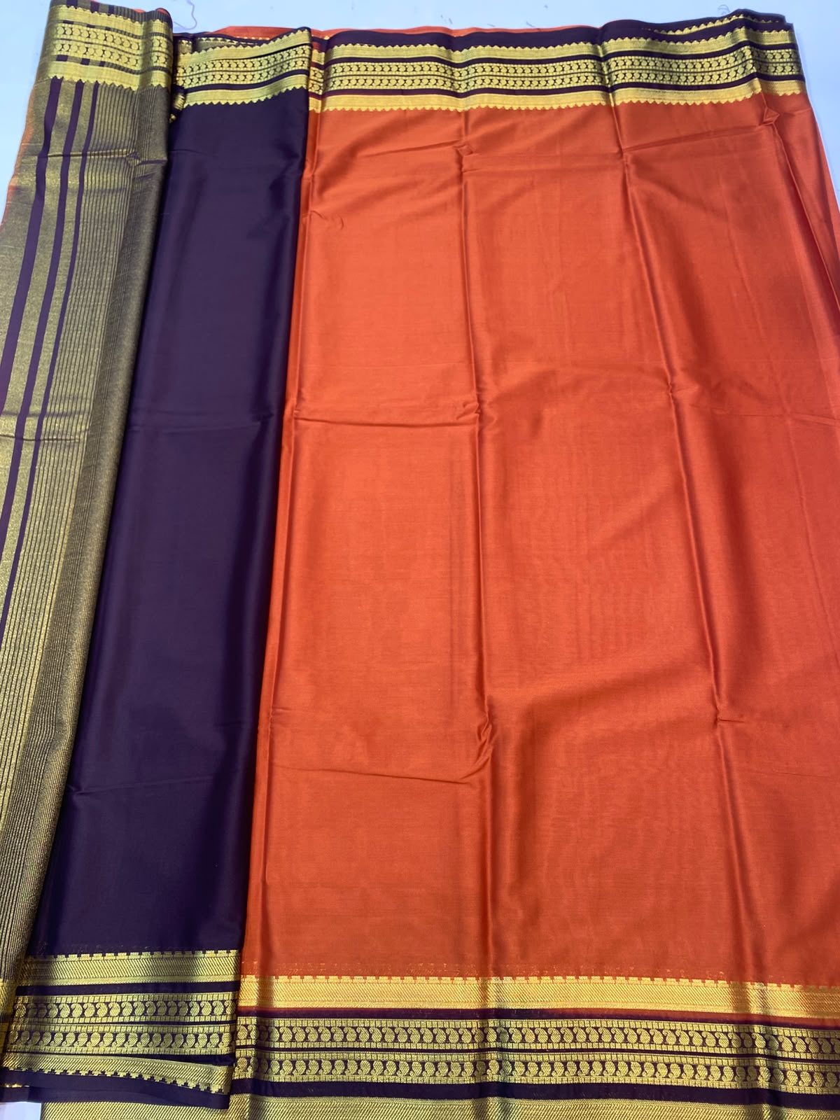 Mysore Crepe Zari Border Saree(3508D-R19)
