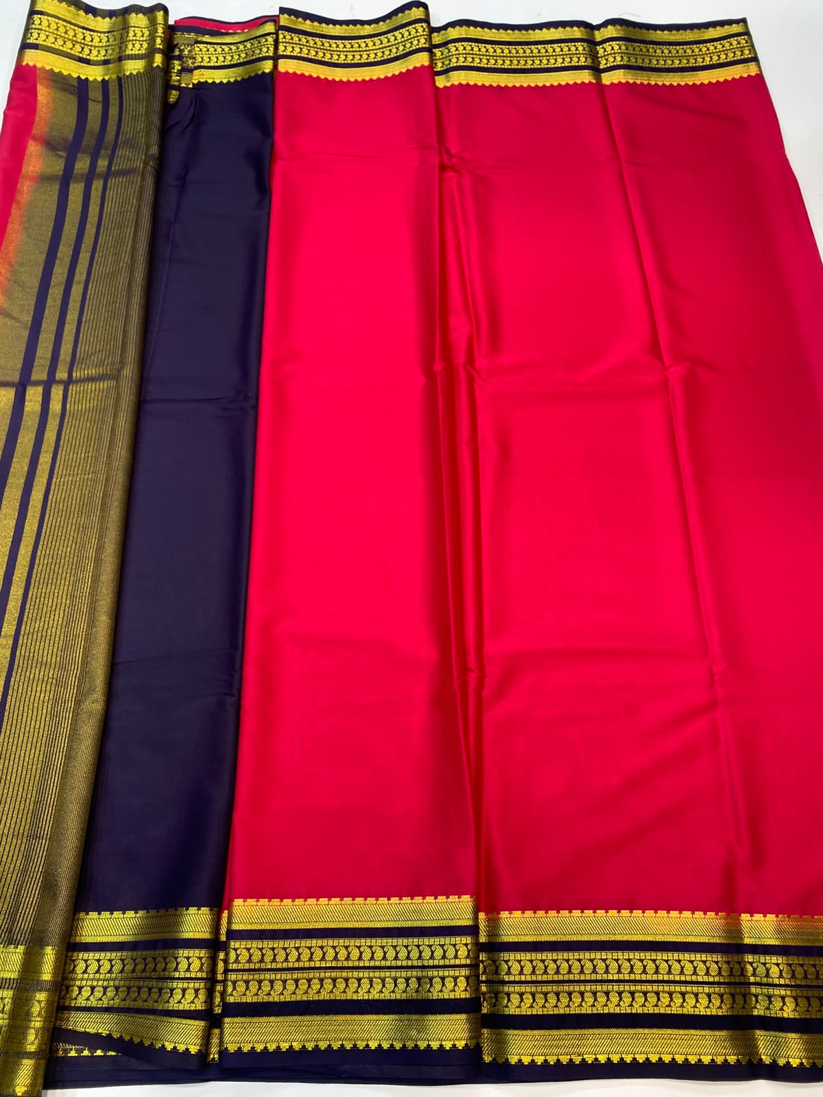 Mysore Crepe Zari Border Saree(3508D-R19)