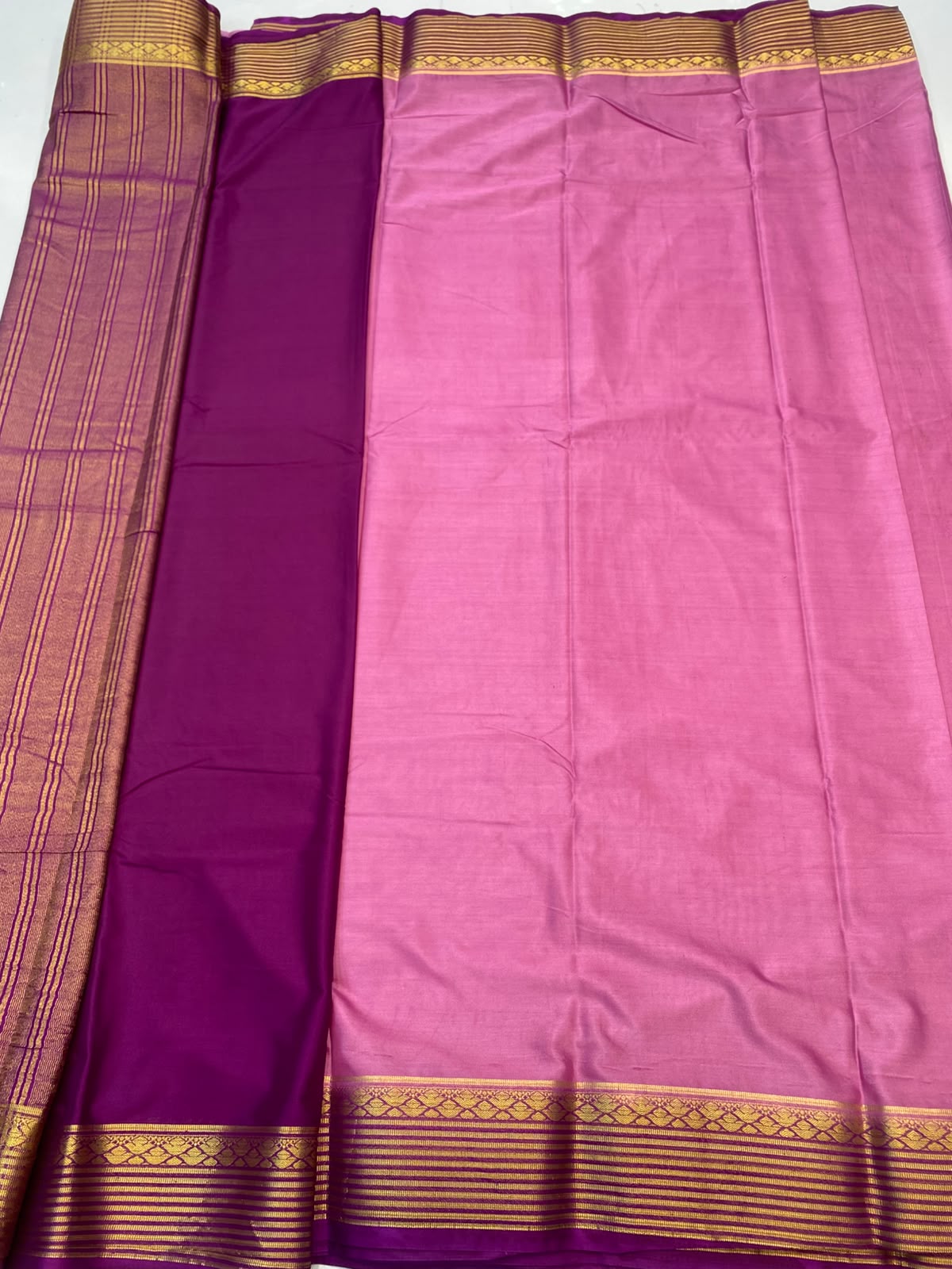 Mysore Crepe Zari Border Saree(3508F-R25)