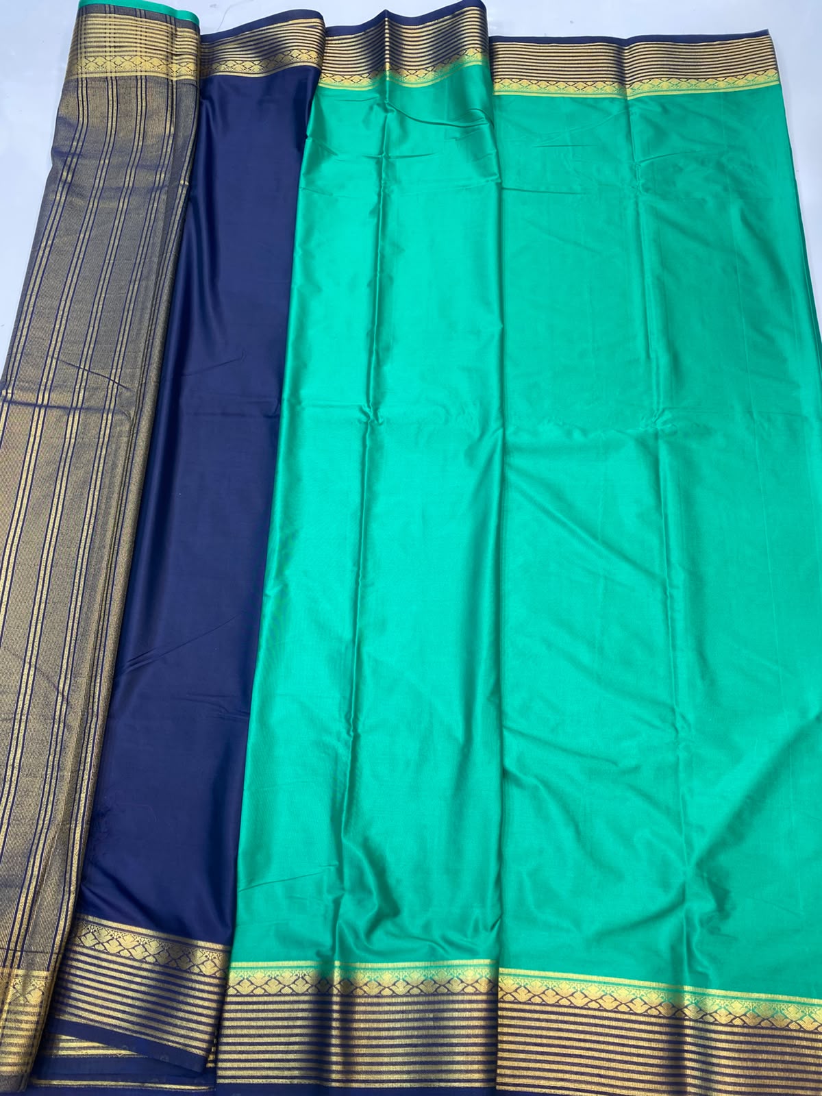 Mysore Crepe Zari Border Saree(3508F-R25)