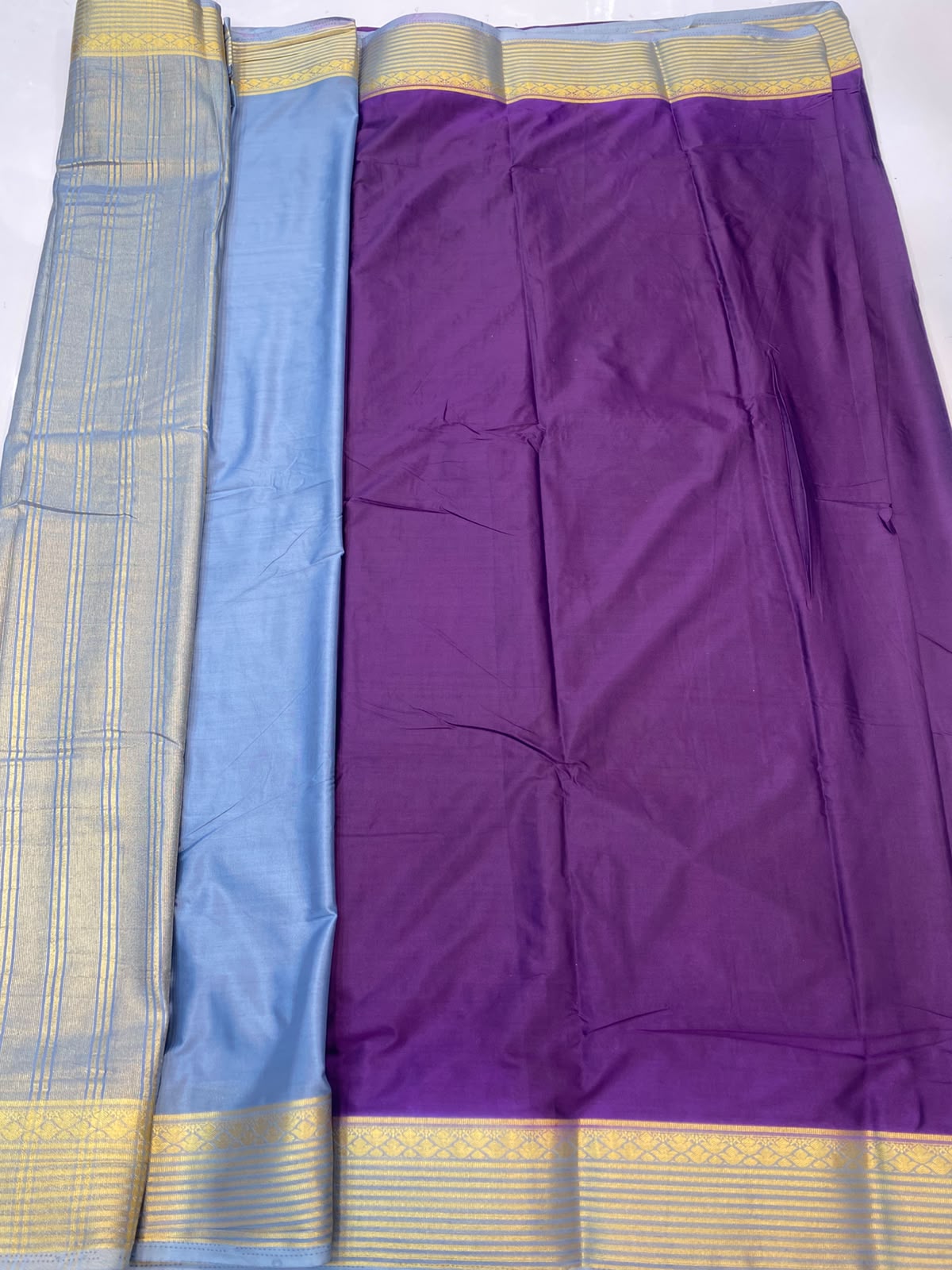 Mysore Crepe Zari Border Saree(3508F-R25)