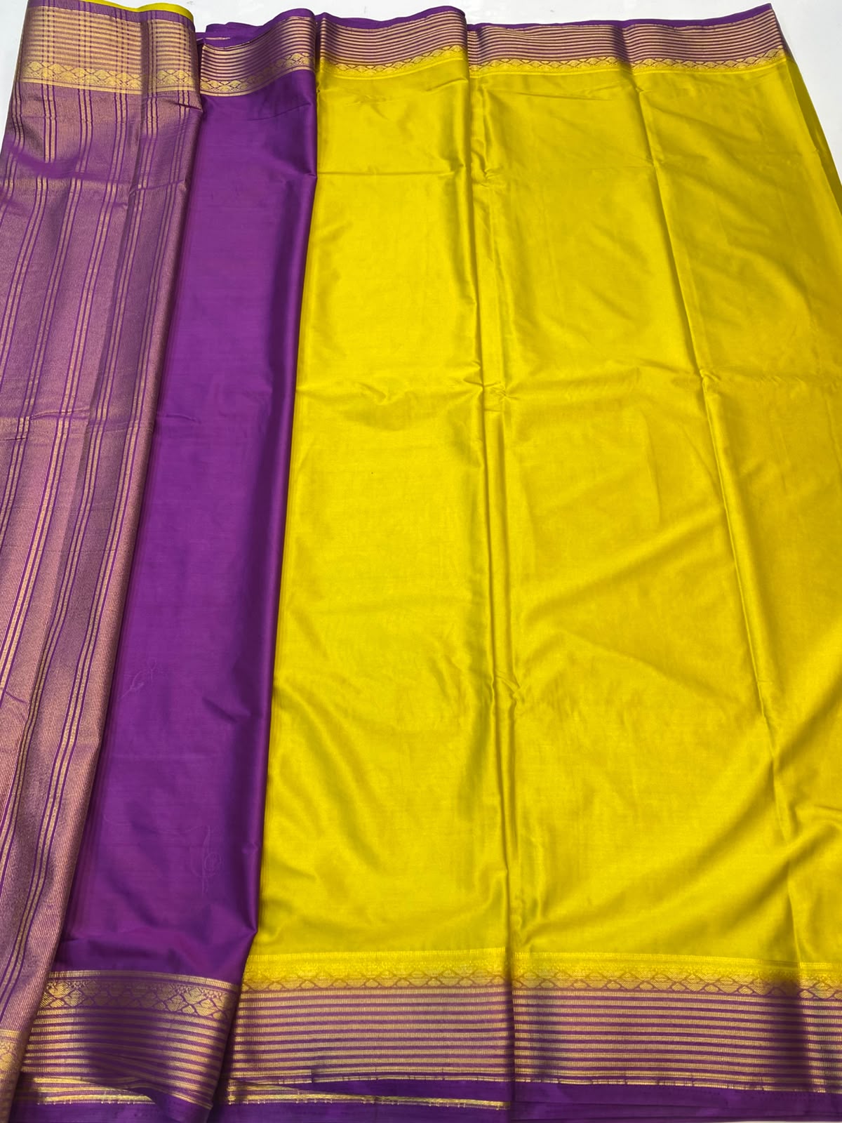 Mysore Crepe Zari Border Saree(3508F-R25)