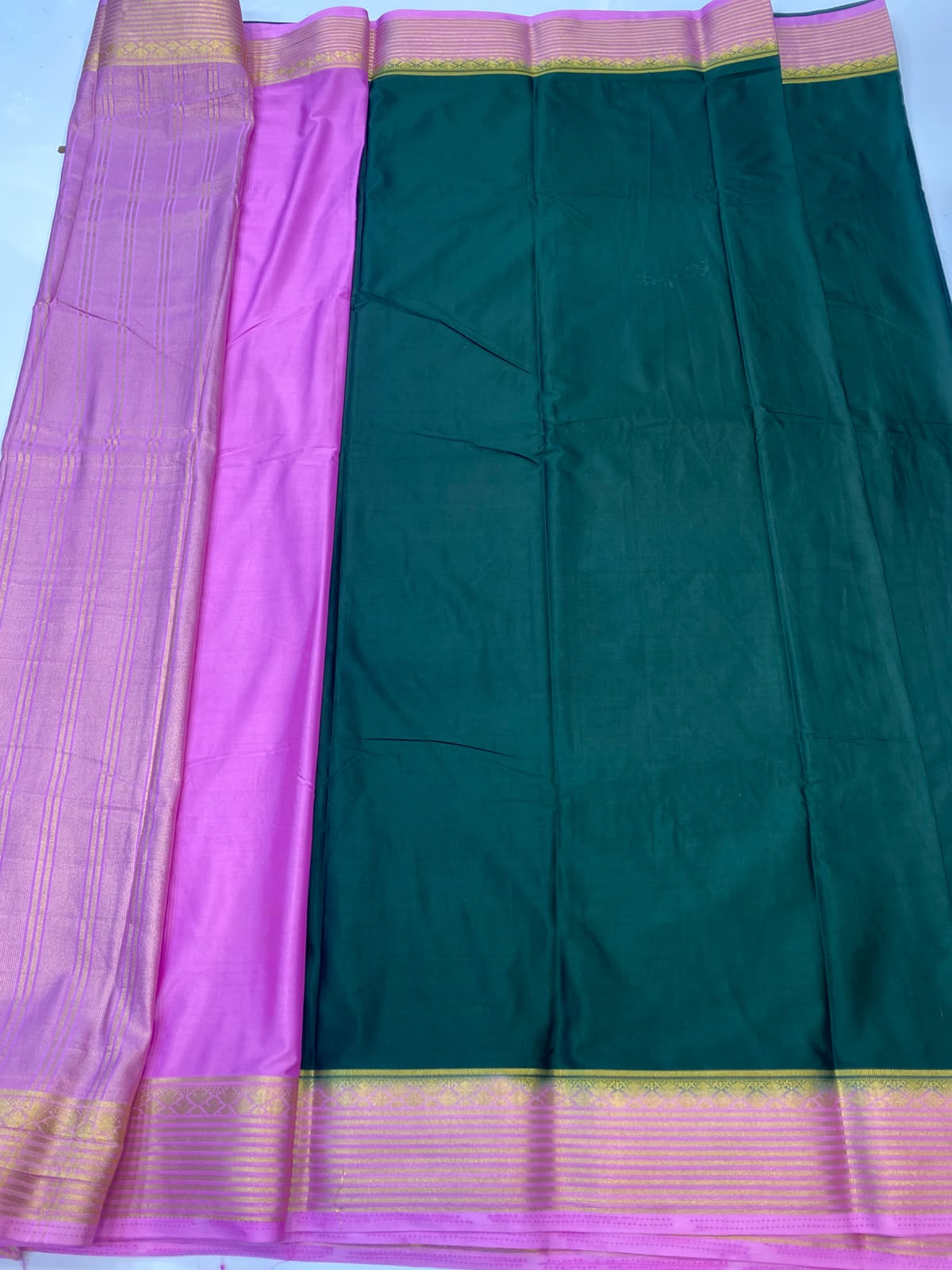 Mysore Crepe Zari Border Saree(3508F-R25)