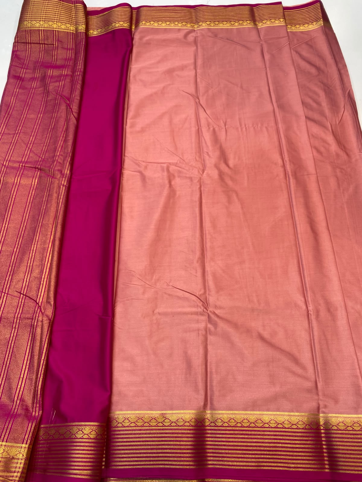 Mysore Crepe Zari Border Saree(3508F-R25)