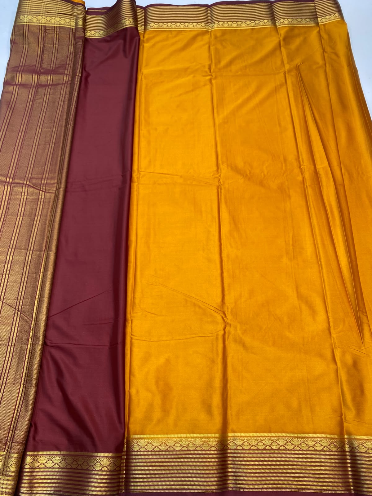 Mysore Crepe Zari Border Saree(3508F-R25)