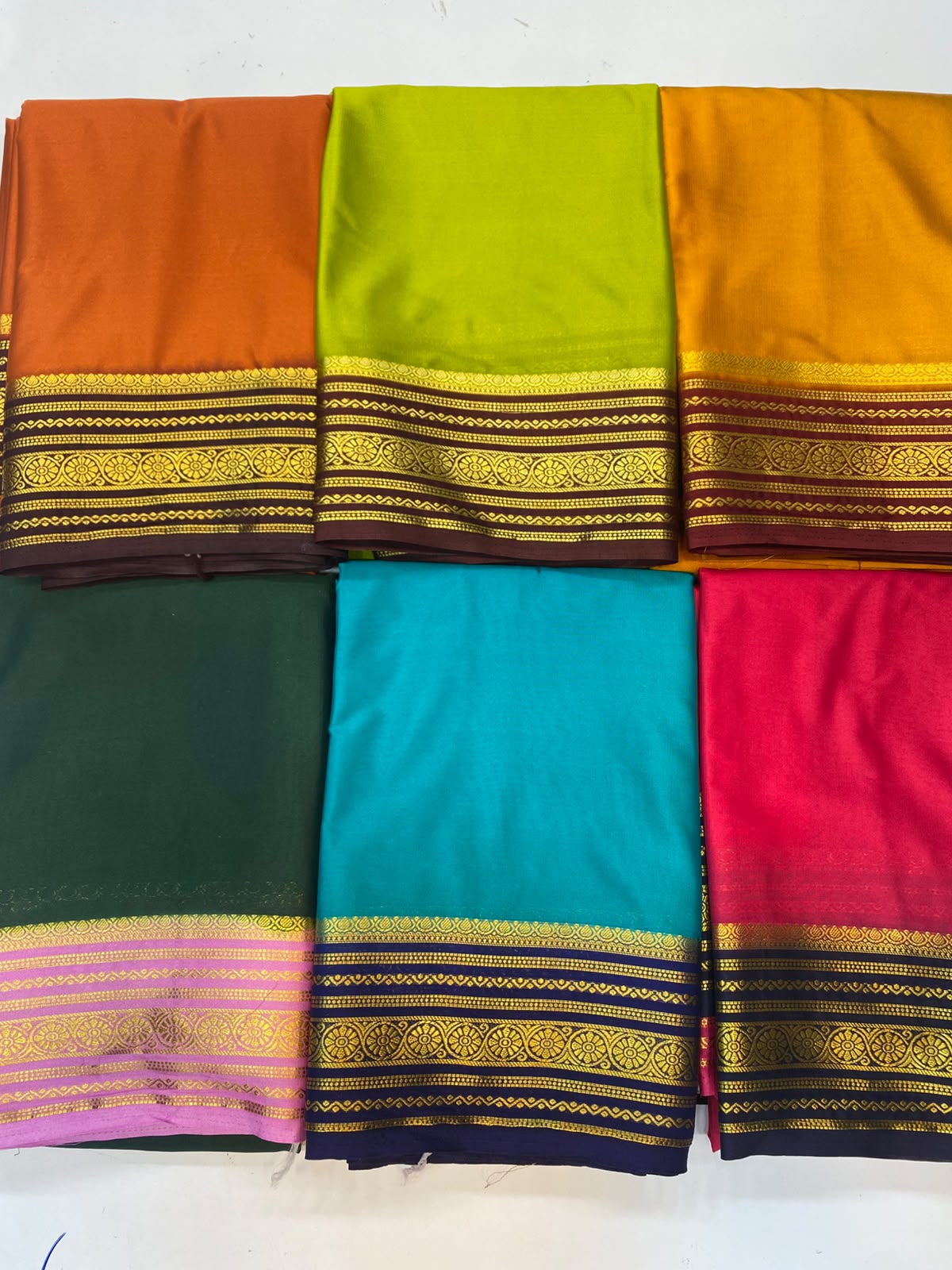 Mysore Crepe Zari Border Saree(3505H-R5)