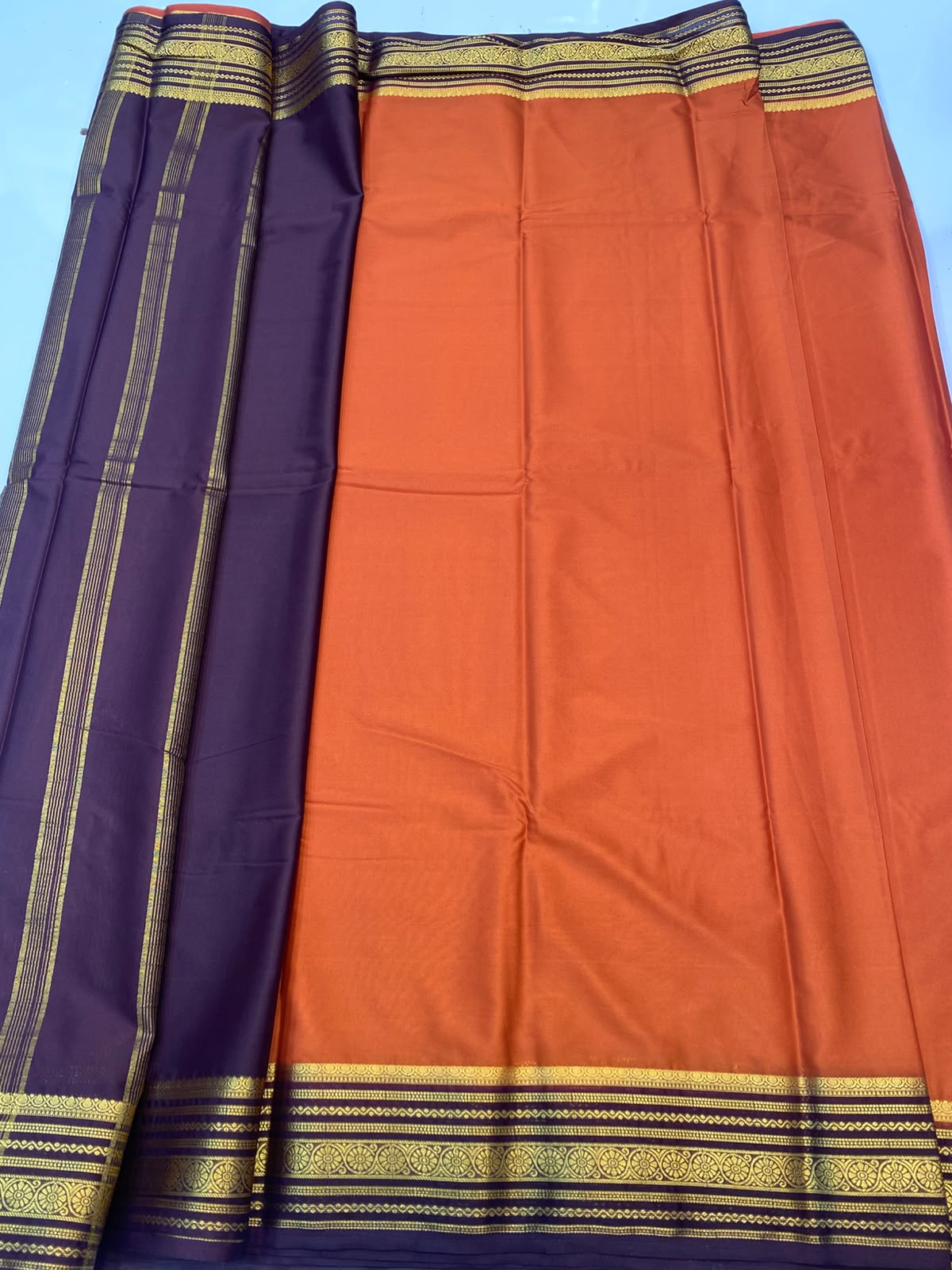 Mysore Crepe Zari Border Saree(3505H-R5)