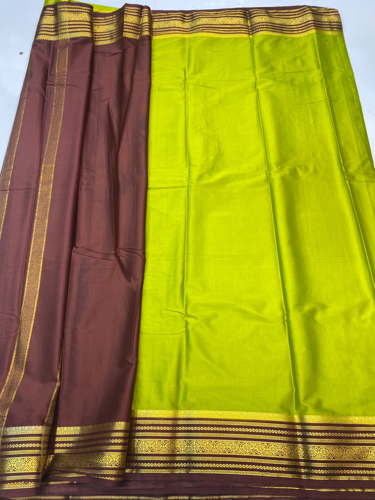Mysore Crepe Zari Border Saree(3505H-R5)