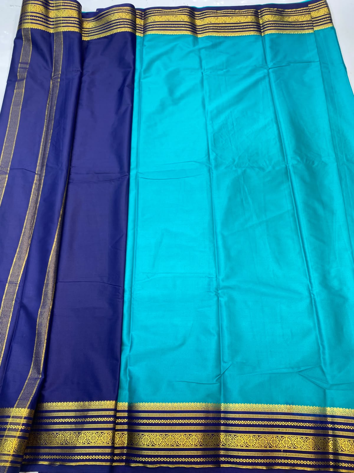 Mysore Crepe Zari Border Saree(3505H-R5)