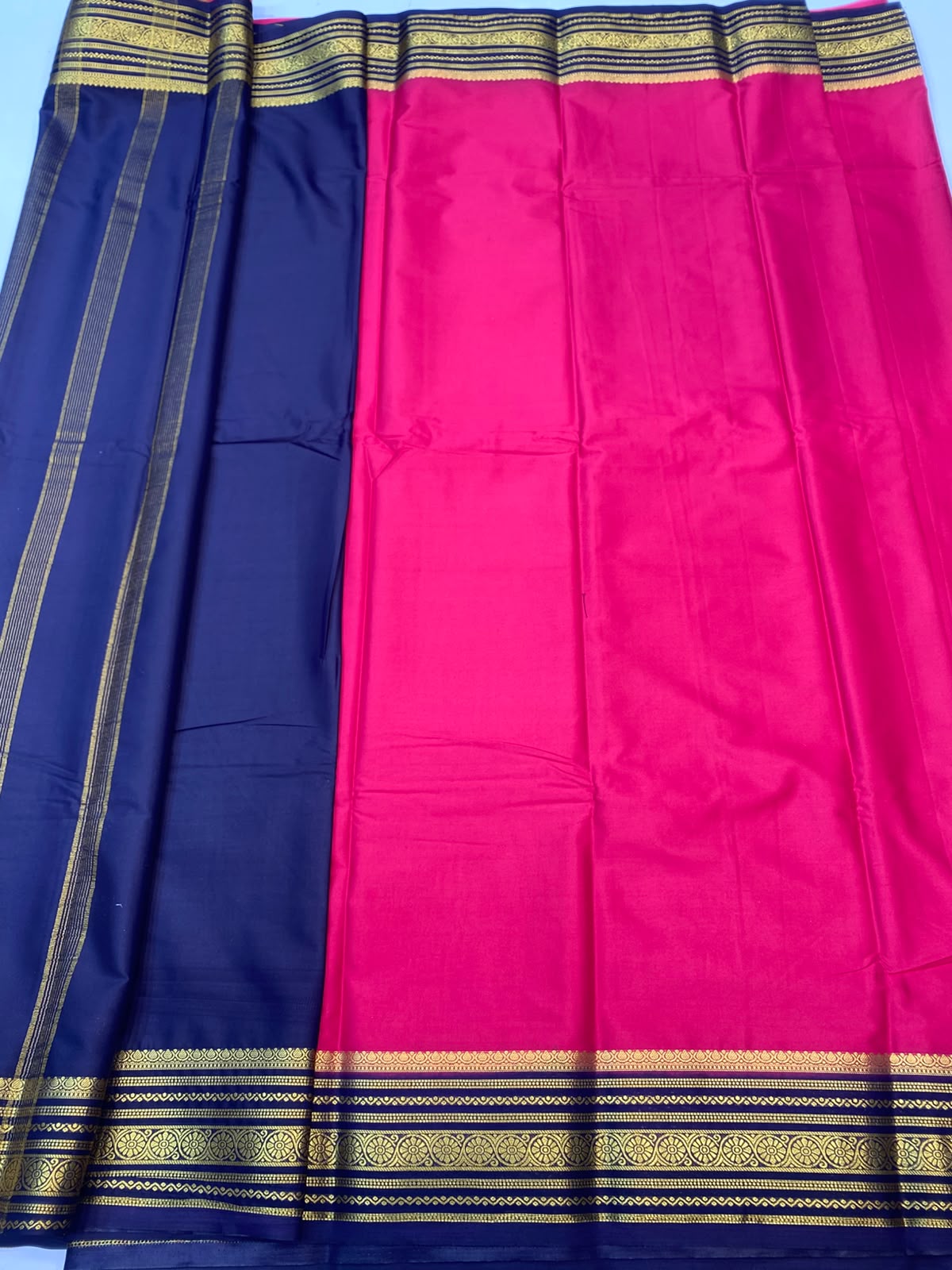 Mysore Crepe Zari Border Saree(3505H-R5)