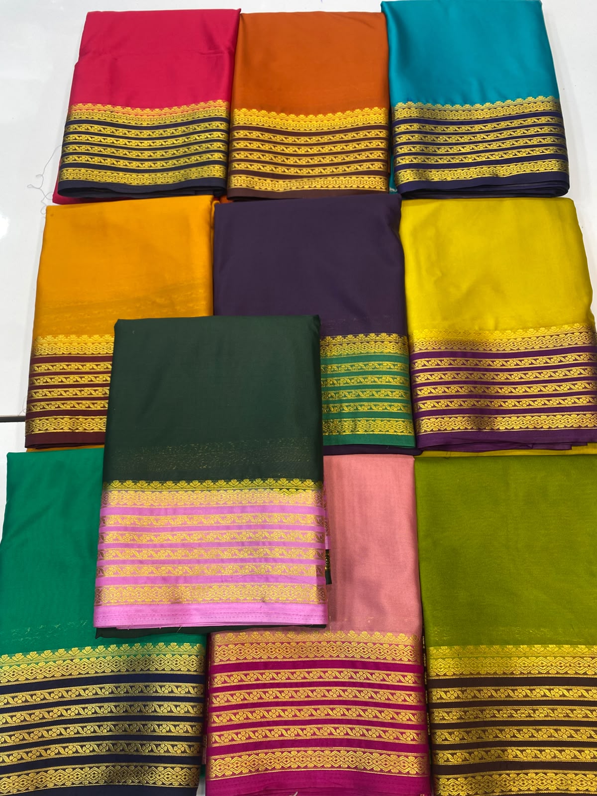 Mysore Crepe Zari Border Saree(3508J-R6)
