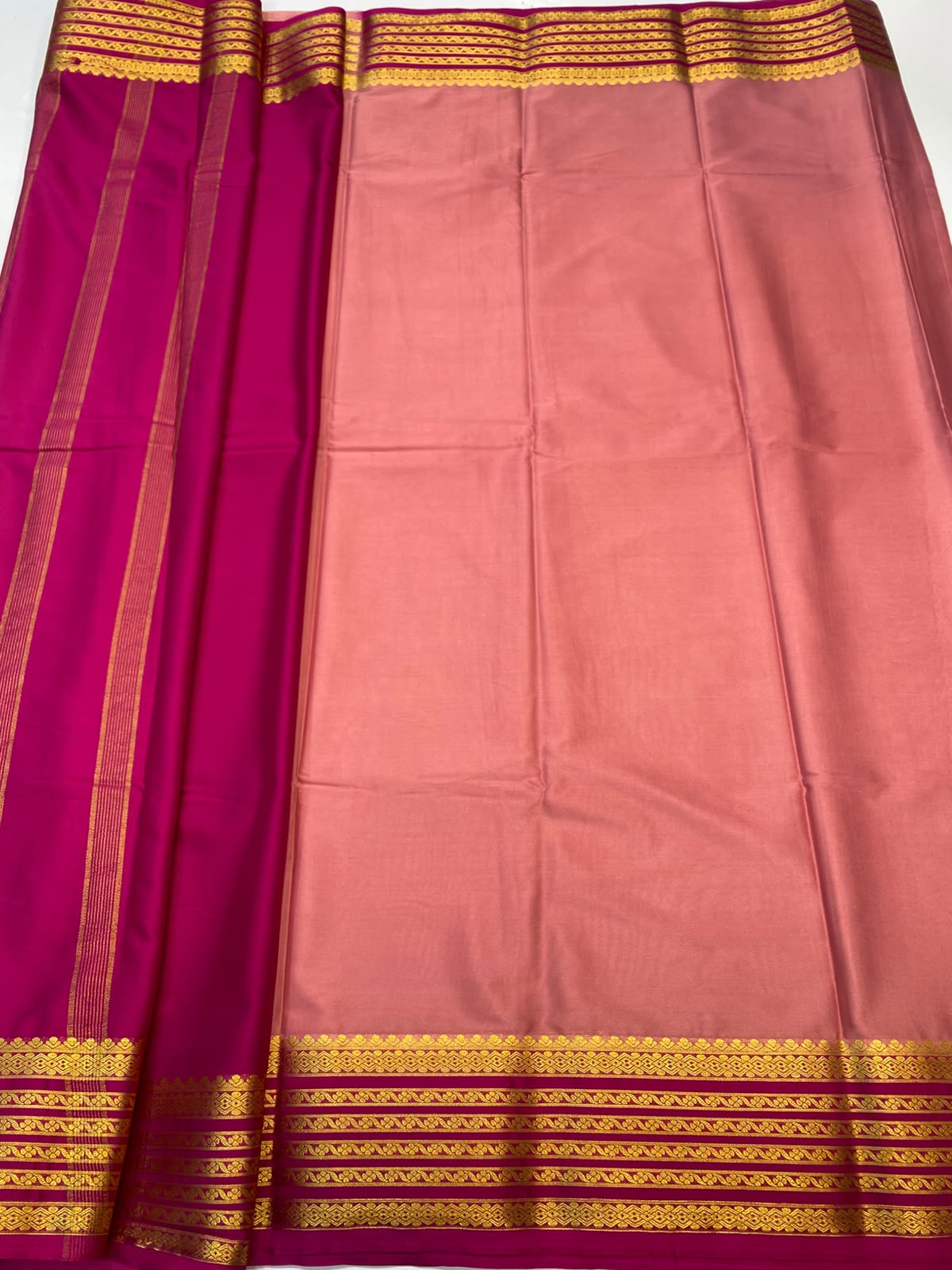 Mysore Crepe Zari Border Saree(3508J-R6)