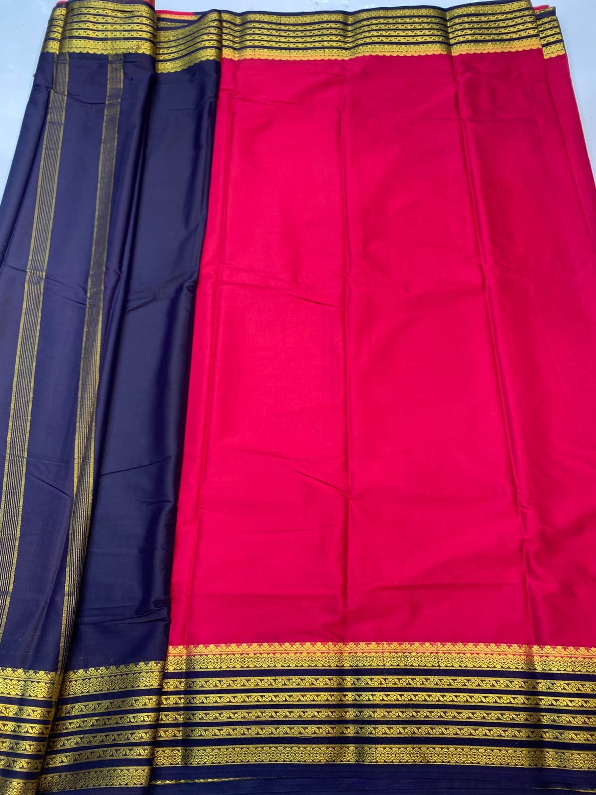 Mysore Crepe Zari Border Saree(3508J-R6)