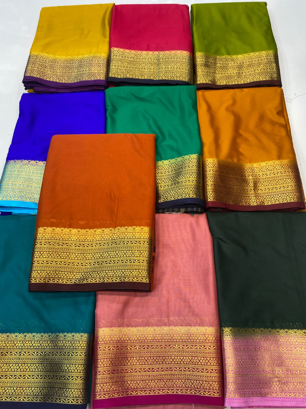 Mysore Crepe Zari Border Saree(3508K-R11)