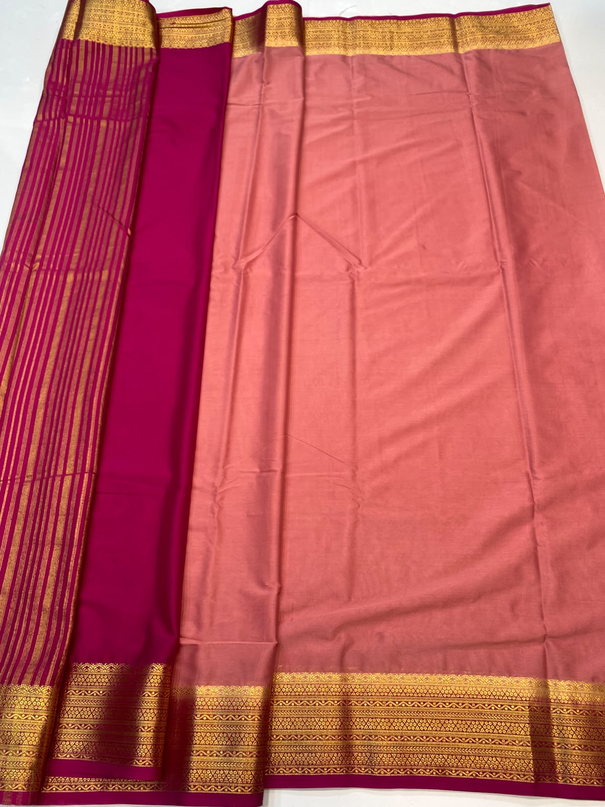 Mysore Crepe Zari Border Saree(3508K-R11)