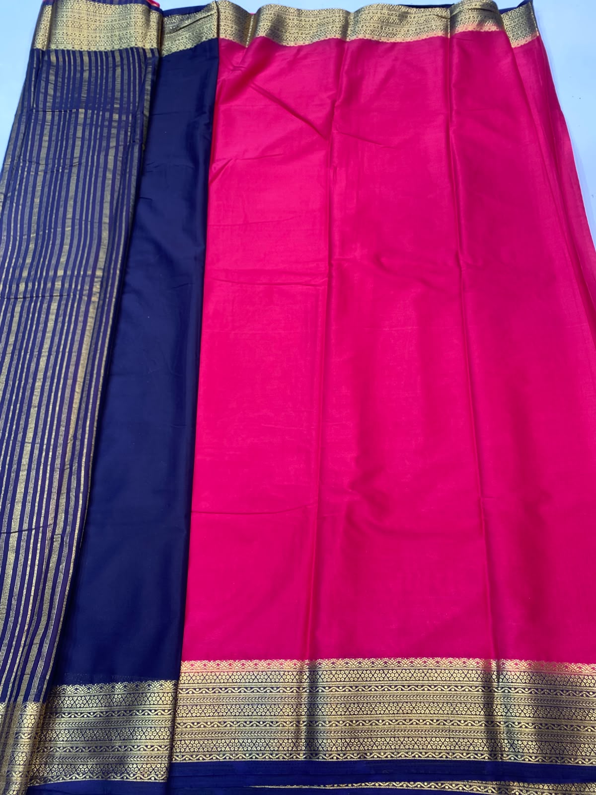 Mysore Crepe Zari Border Saree(3508K-R11)